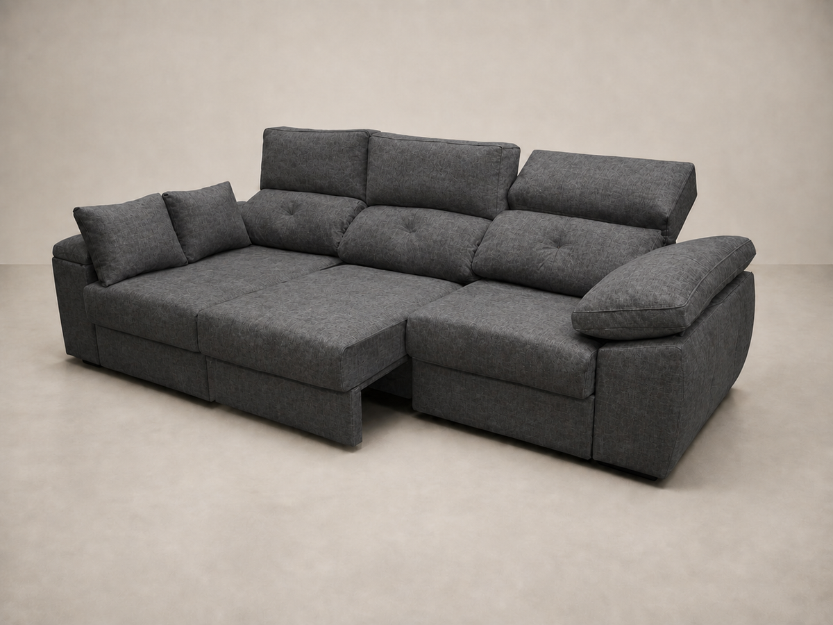 Chaise longue Gredos — vista 3/4 derecha — Edi-Plomo