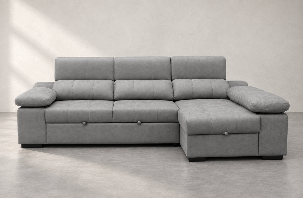 Chaise longue Huesca Gris Cemento - ambiente