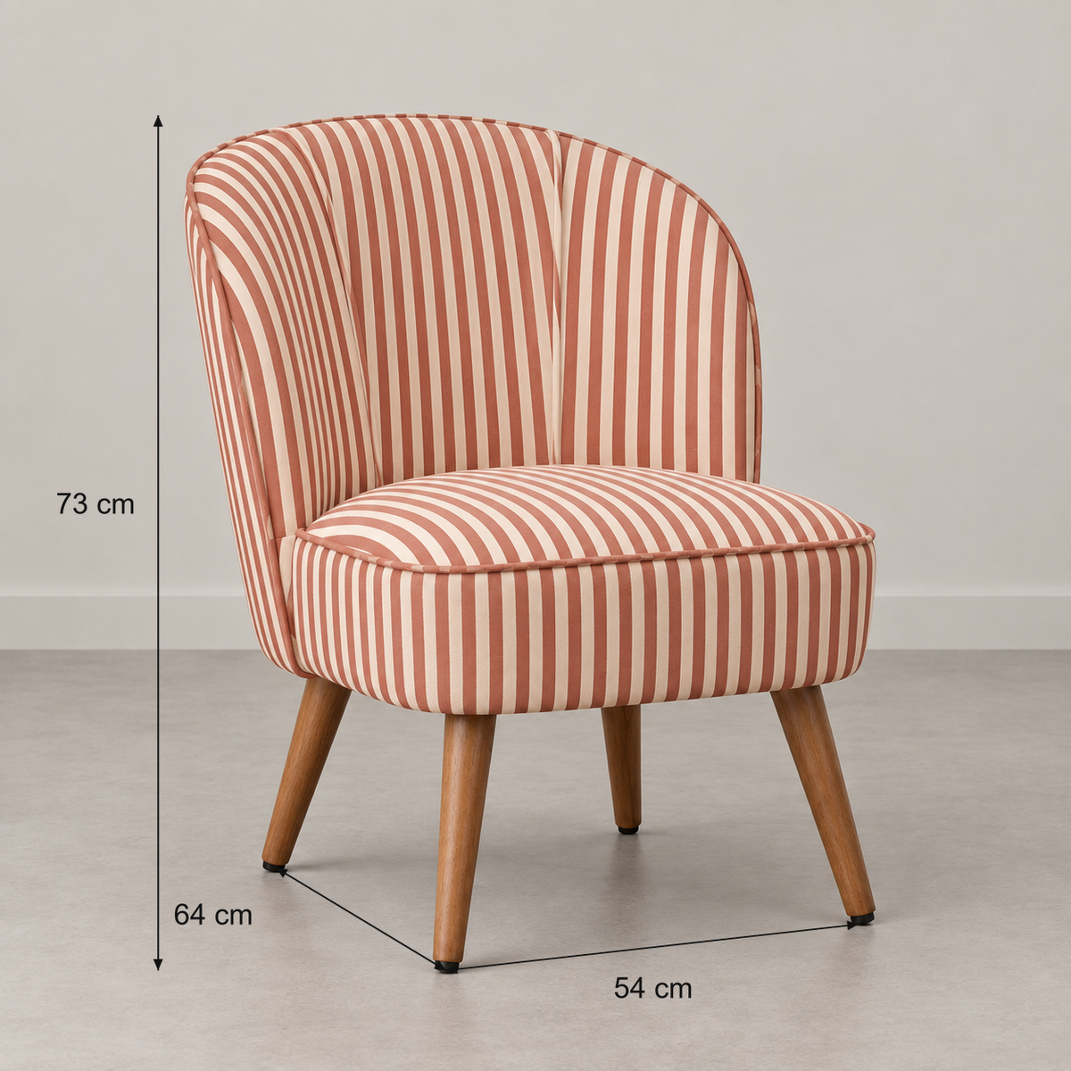 Sillón Ray terracota IXIA 614509 — ficha de medidas