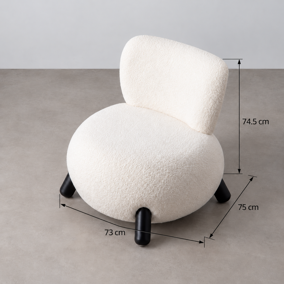 Ficha de medidas Otto 73 x 75 x 74,5 cm
