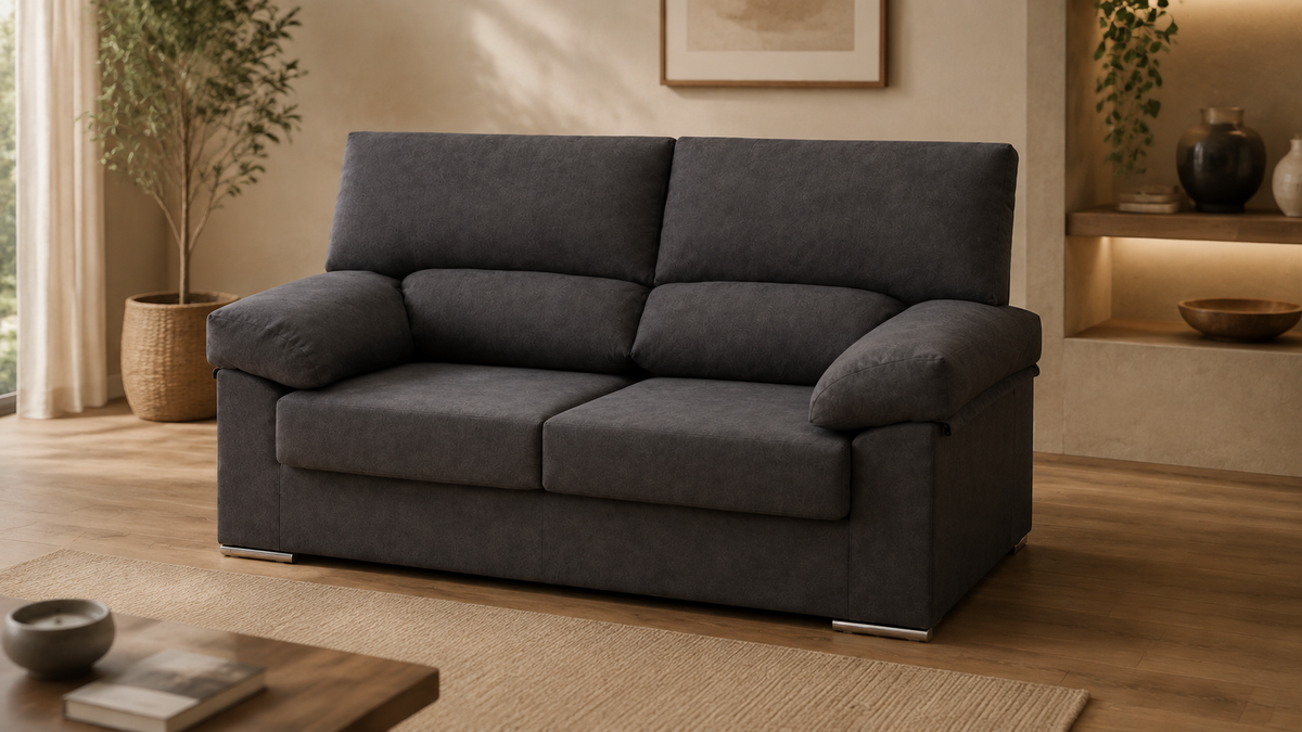 Sofá Koke Antracita, vista ambiental contextual