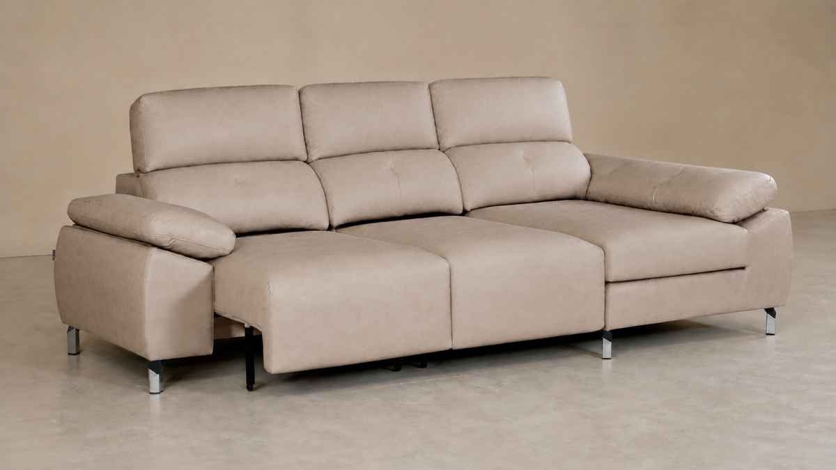Chaise longue Lancia — vista 3/4 izquierda — Cairo-Beigo