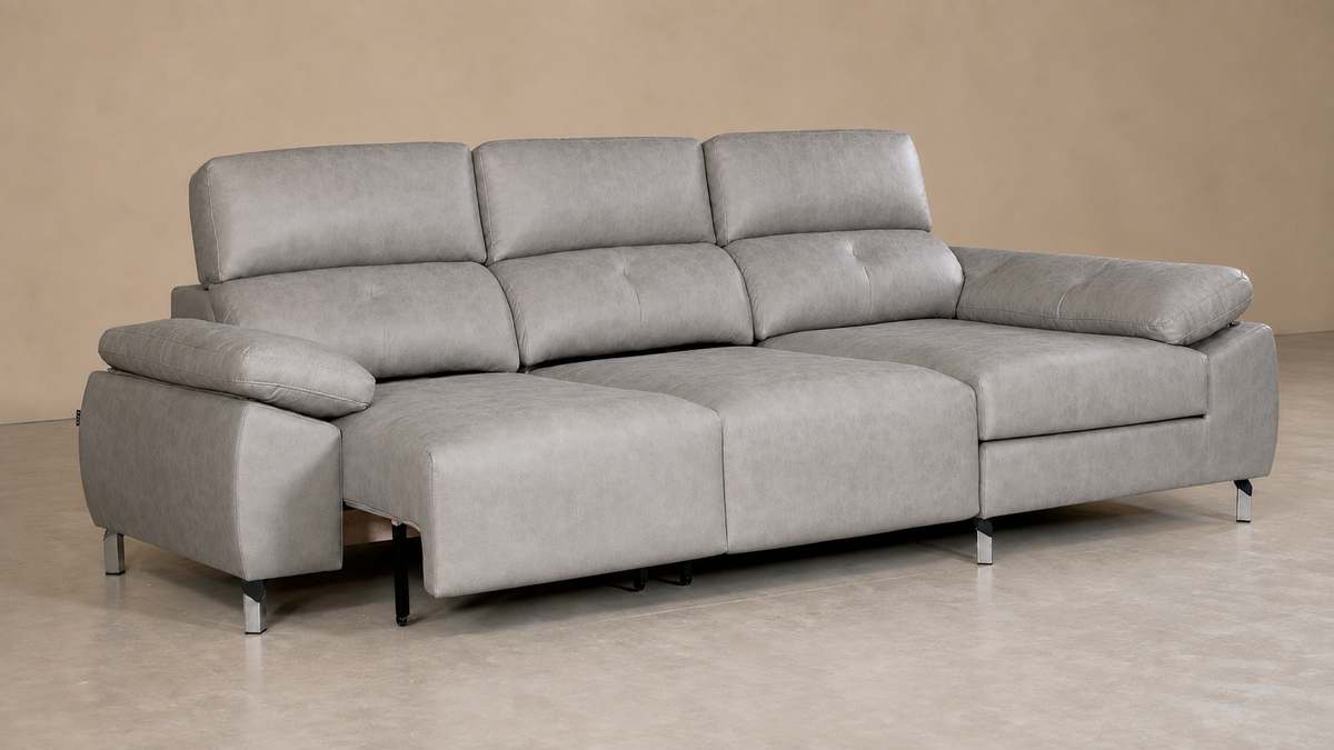 Chaise longue Lancia — vista 3/4 derecha — Magnol-Plata