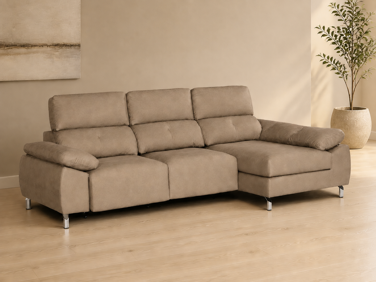Sofá Chaise Longue Lancia der-beig