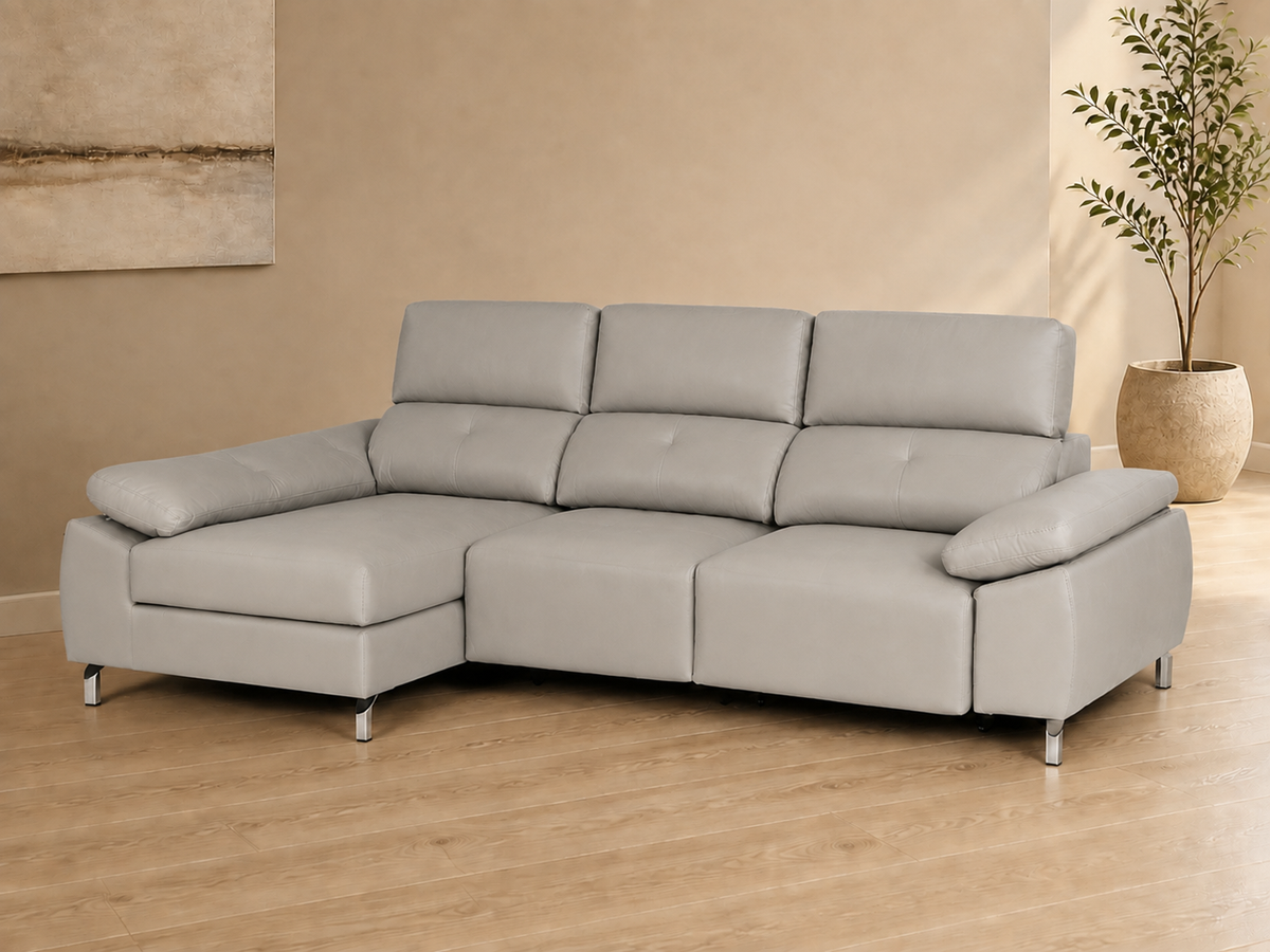 Sofá Chaise Longue Lancia izq-cemento