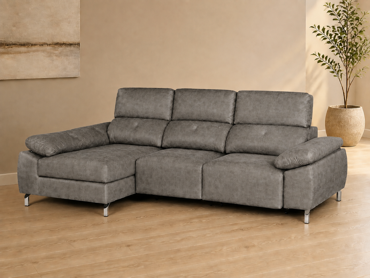Sofá Chaise Longue Lancia izq-plomo