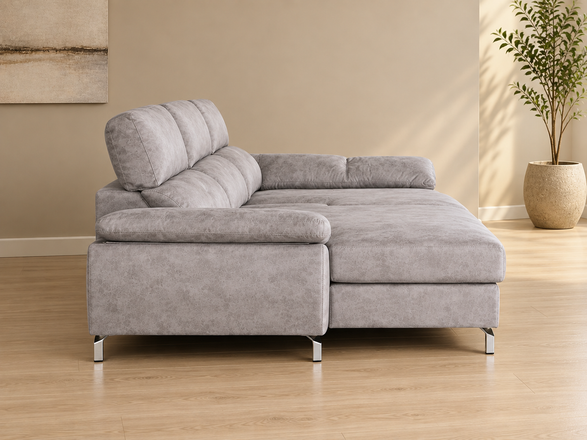 Sofá Chaise Longue Lancia — vista lateral contextual
