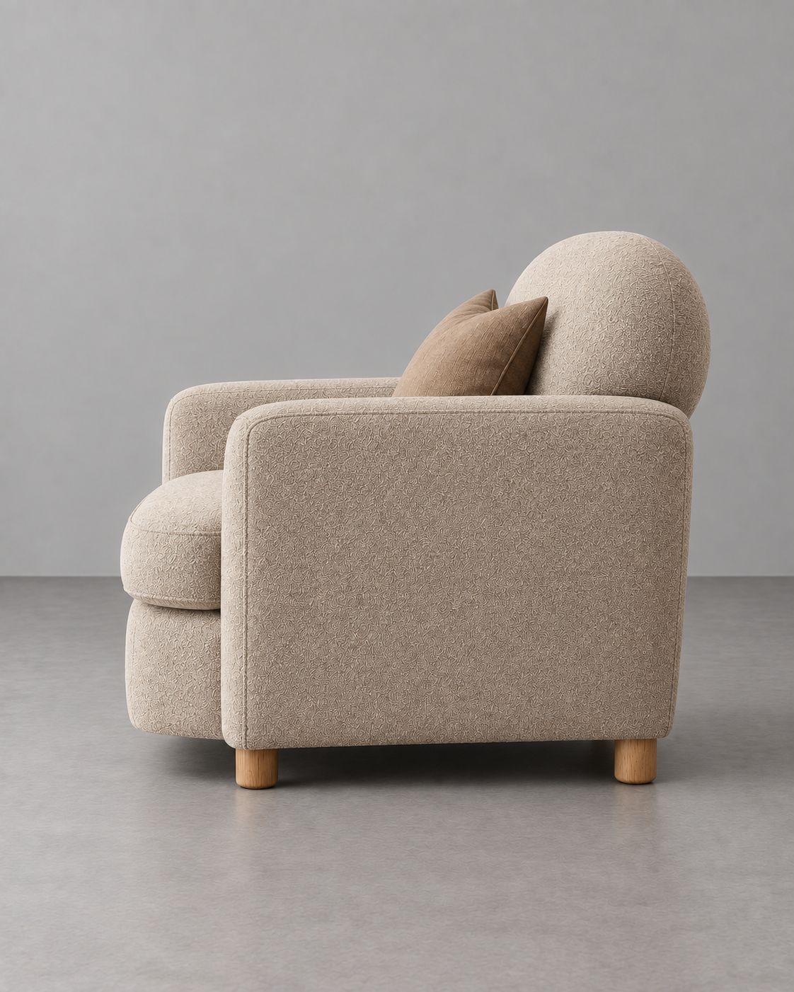 MARBLED FABRIC ARMCHAIR LIVING ROOM 81 X 75 X 82 CM