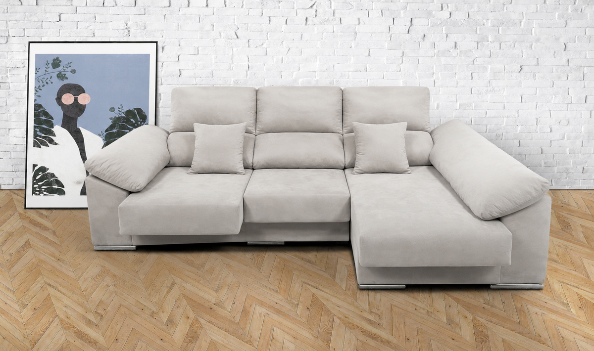 Sofá chaise longue Matias Cairo Perla - derecha