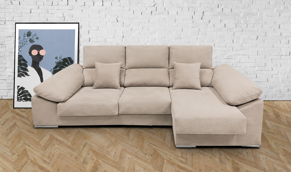 Sofá chaise longue Matias Magnol Piedra - derecha