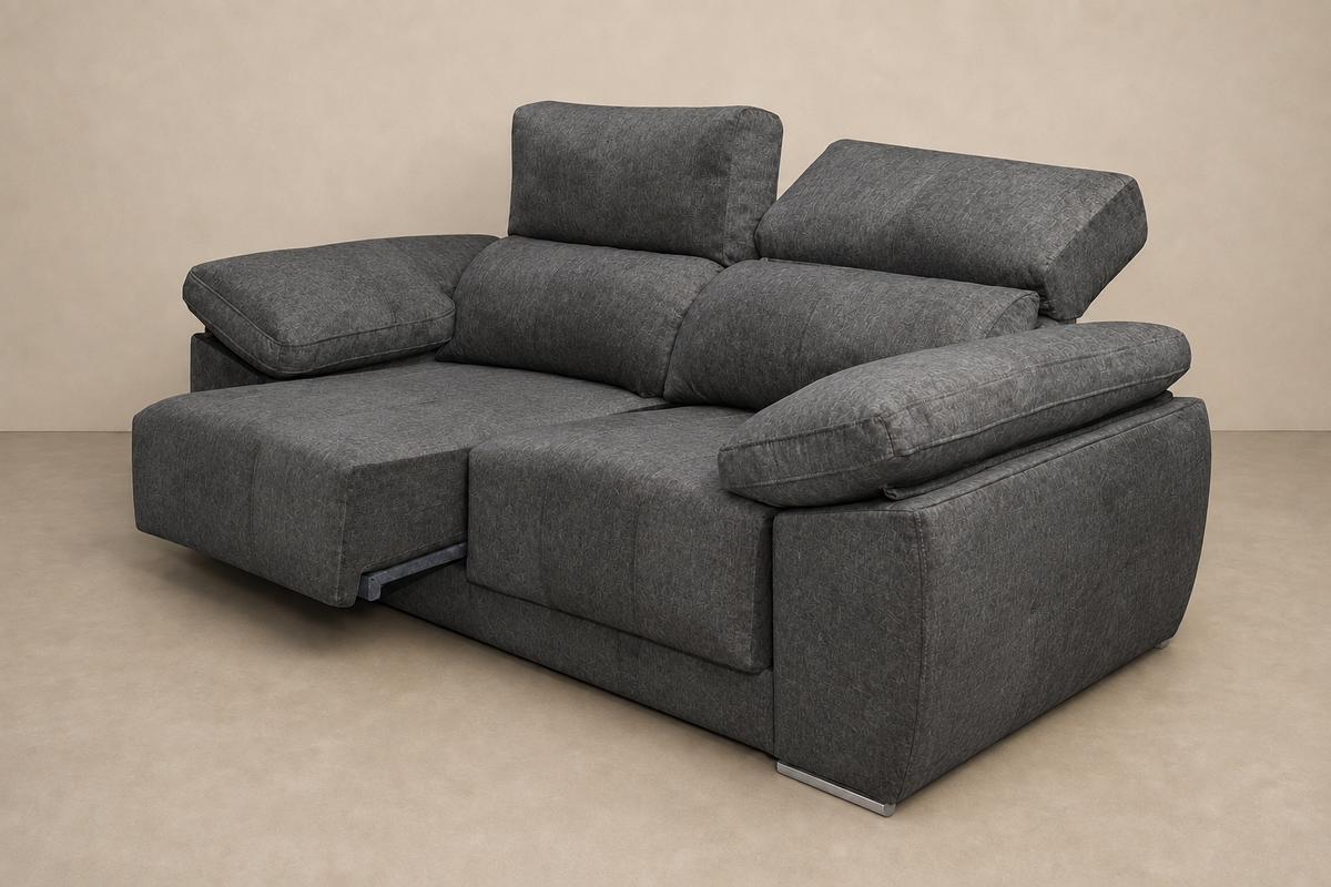 Chaise longue Montblanc — vista 3/4 — Cairo-Antracita