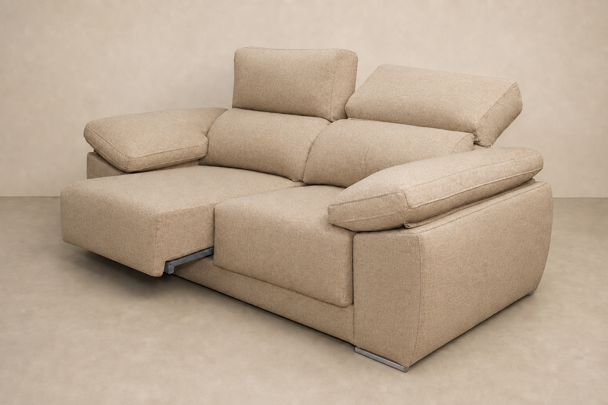 Chaise longue Montblanc — vista 3/4 — Cairo-Beig