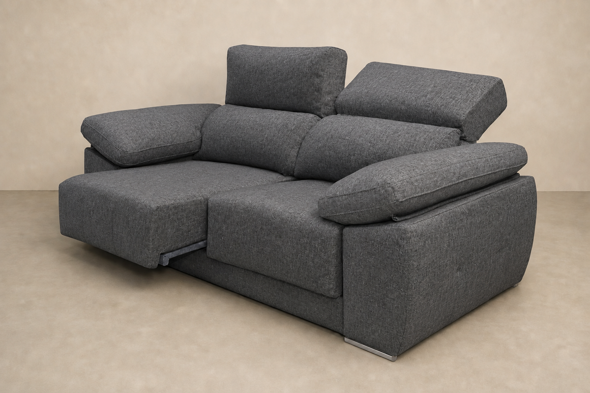 Chaise longue Montblanc — vista 3/4 — Cairo-Grafito