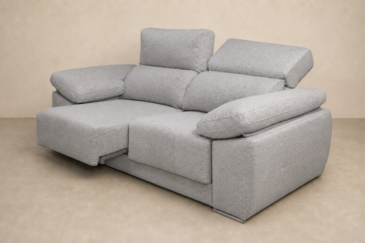 Chaise longue Montblanc — vista 3/4 — Magnol-Gris