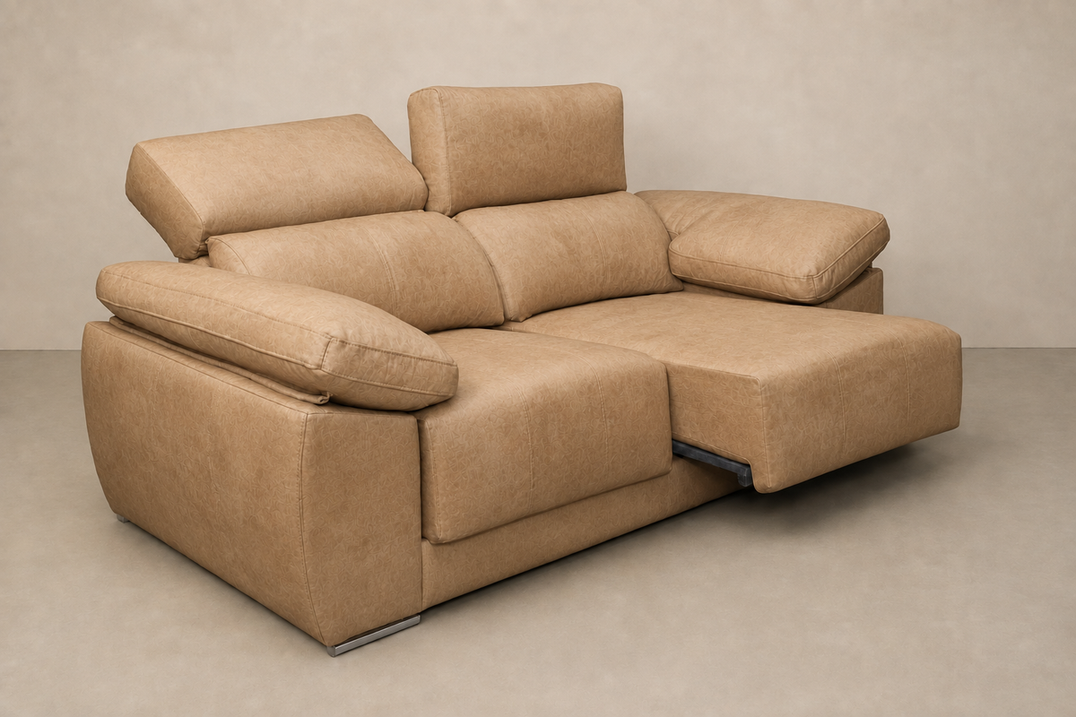 Chaise longue Montblanc — vista 3/4 invertida — Magnol-Camel
