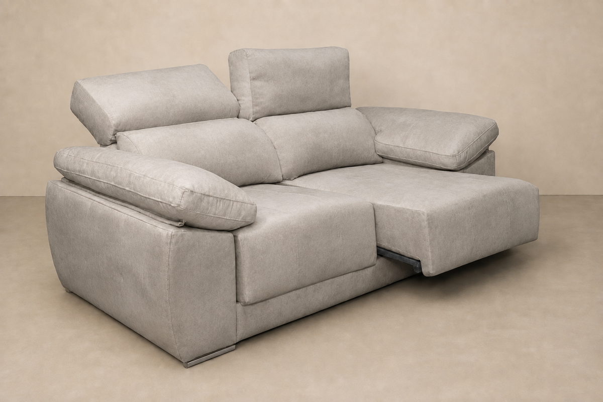 Chaise longue Montblanc — vista 3/4 invertida — Magnol-Plata