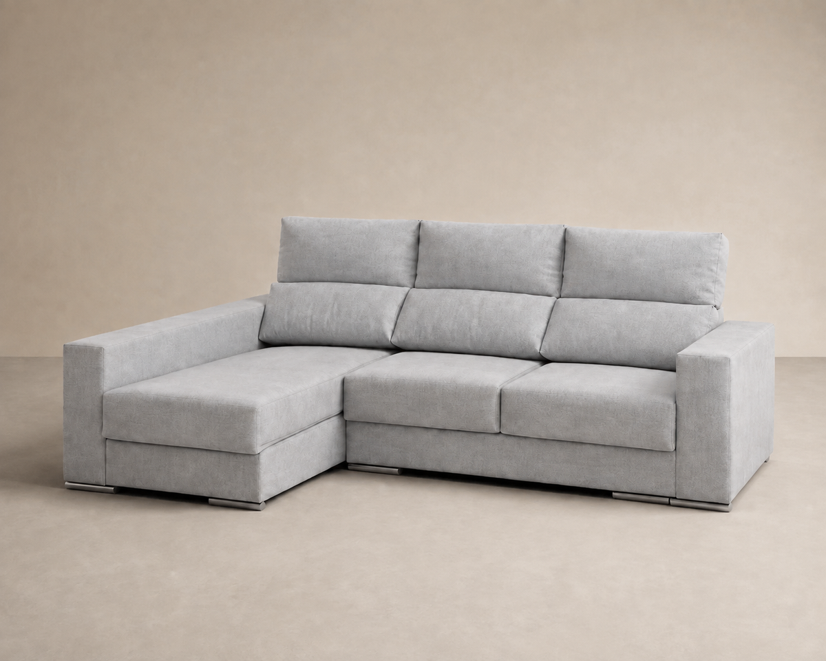 Chaise longue Morena — vista 3/4 izquierda — Magnol Cemento