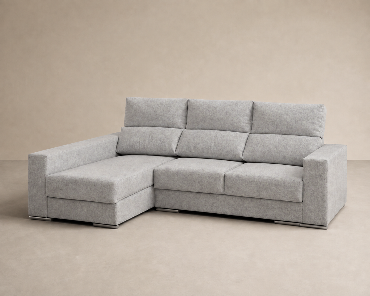Chaise longue Morena — vista 3/4 izquierda — Edi Plata