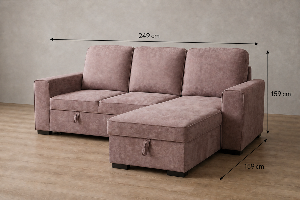 Guía de medidas de Chaise longue Nepal