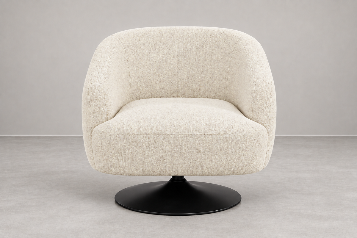 Sillón giratorio Ónix crema IXIA 616831 — vista frontal