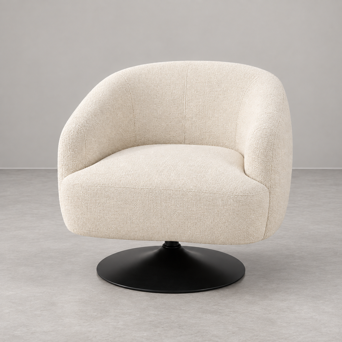 Sillón giratorio Ónix crema IXIA 616831 — vista 3/4
