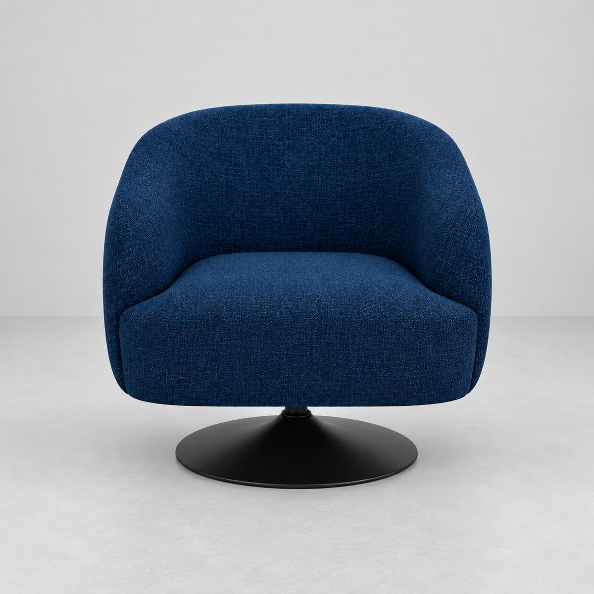 Sillón giratorio Ónix azul — vista frontal