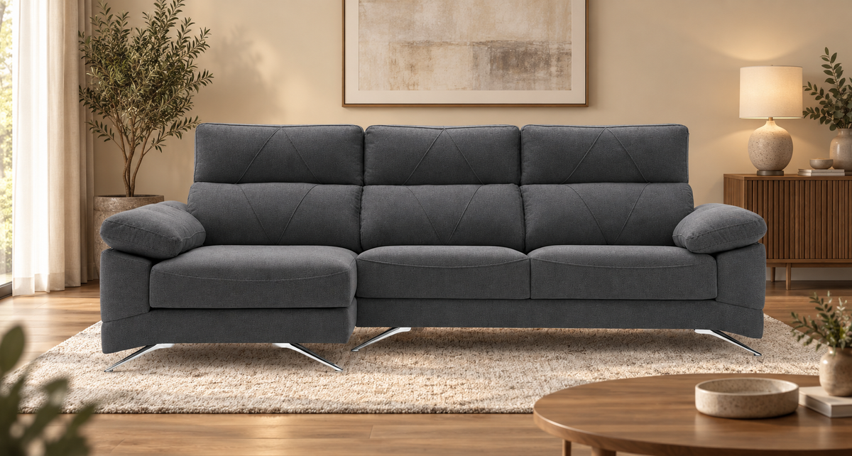 Sofá Chaise Longue Robert - robert left antracita