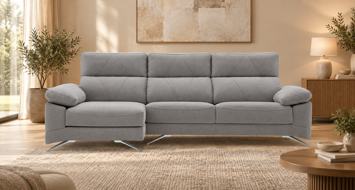 Sofá Chaise Longue Robert - robert left cemento