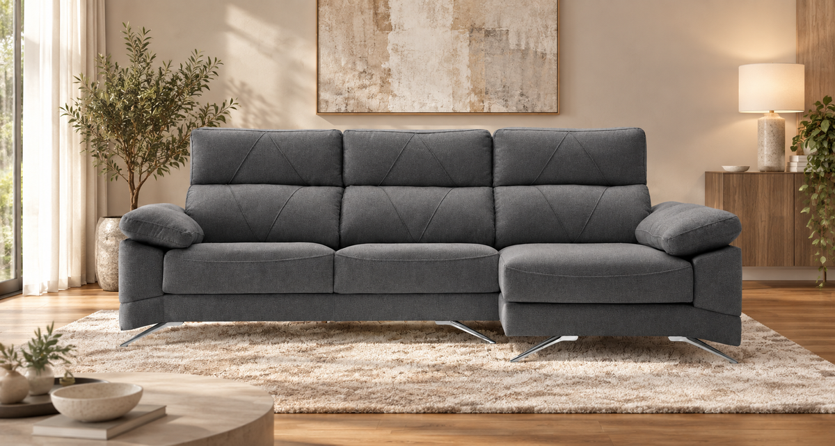 Sofá Chaise Longue Robert - robert right antracita