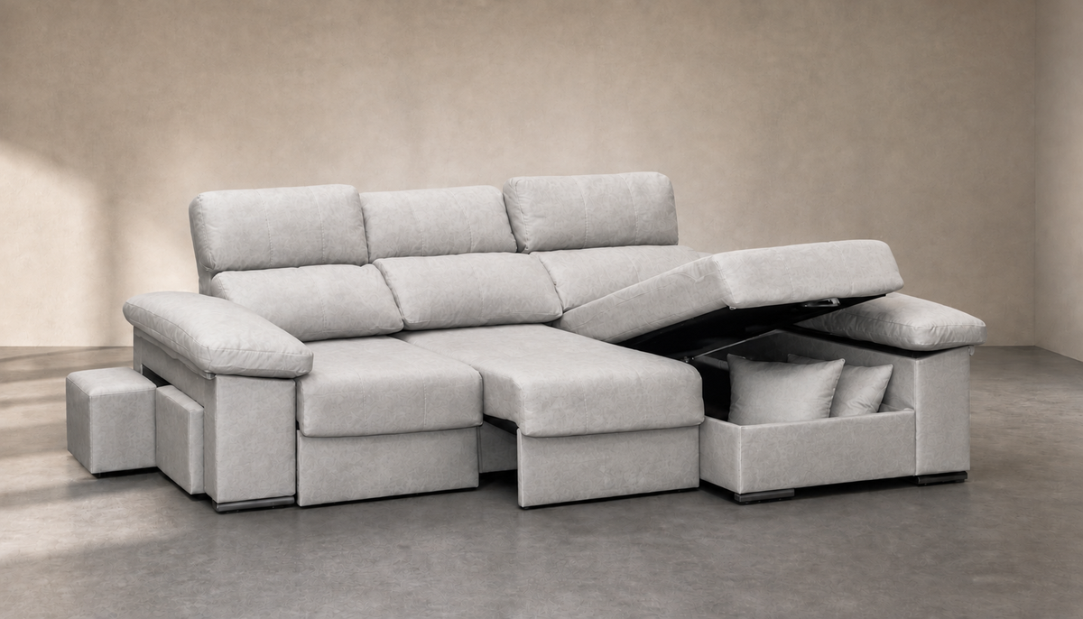 Chaise longue Roma — vista 3/4 izquierda — Cairo Perla