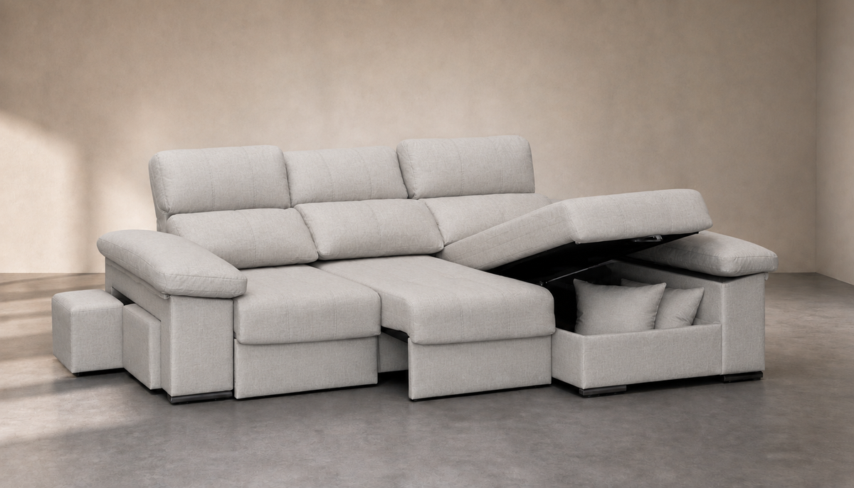Chaise longue Roma — vista 3/4 izquierda — Edi Plata