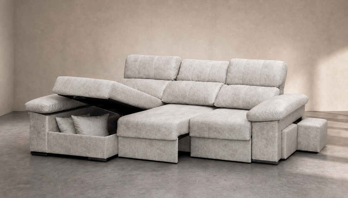 Chaise longue Roma — vista 3/4 derecha — Cairo Perla