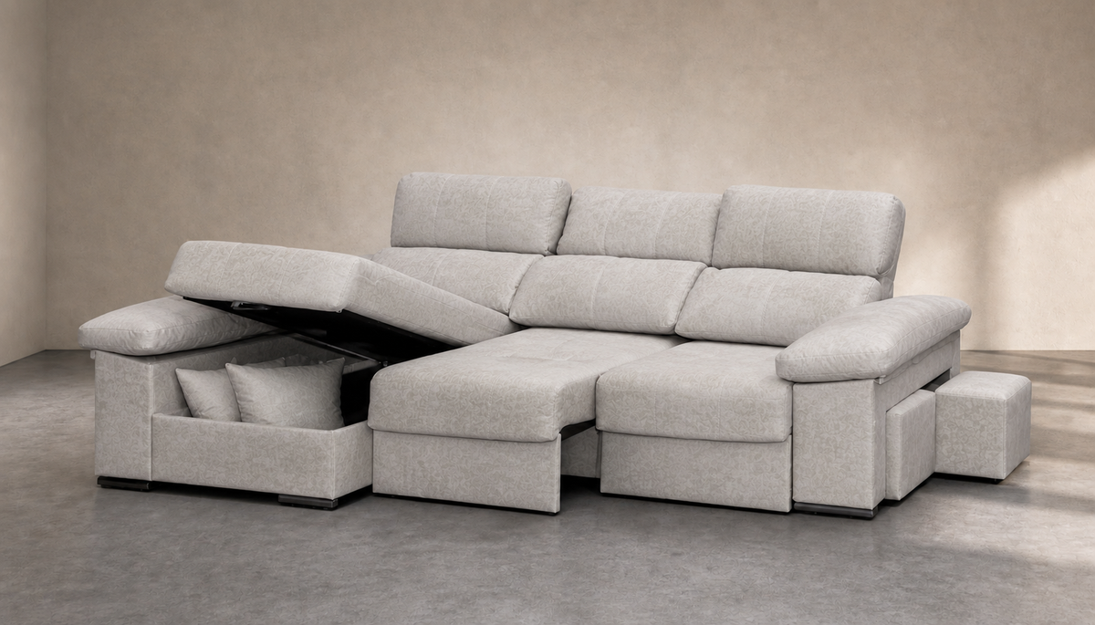 Chaise longue Roma — vista 3/4 derecha — Edi Plata
