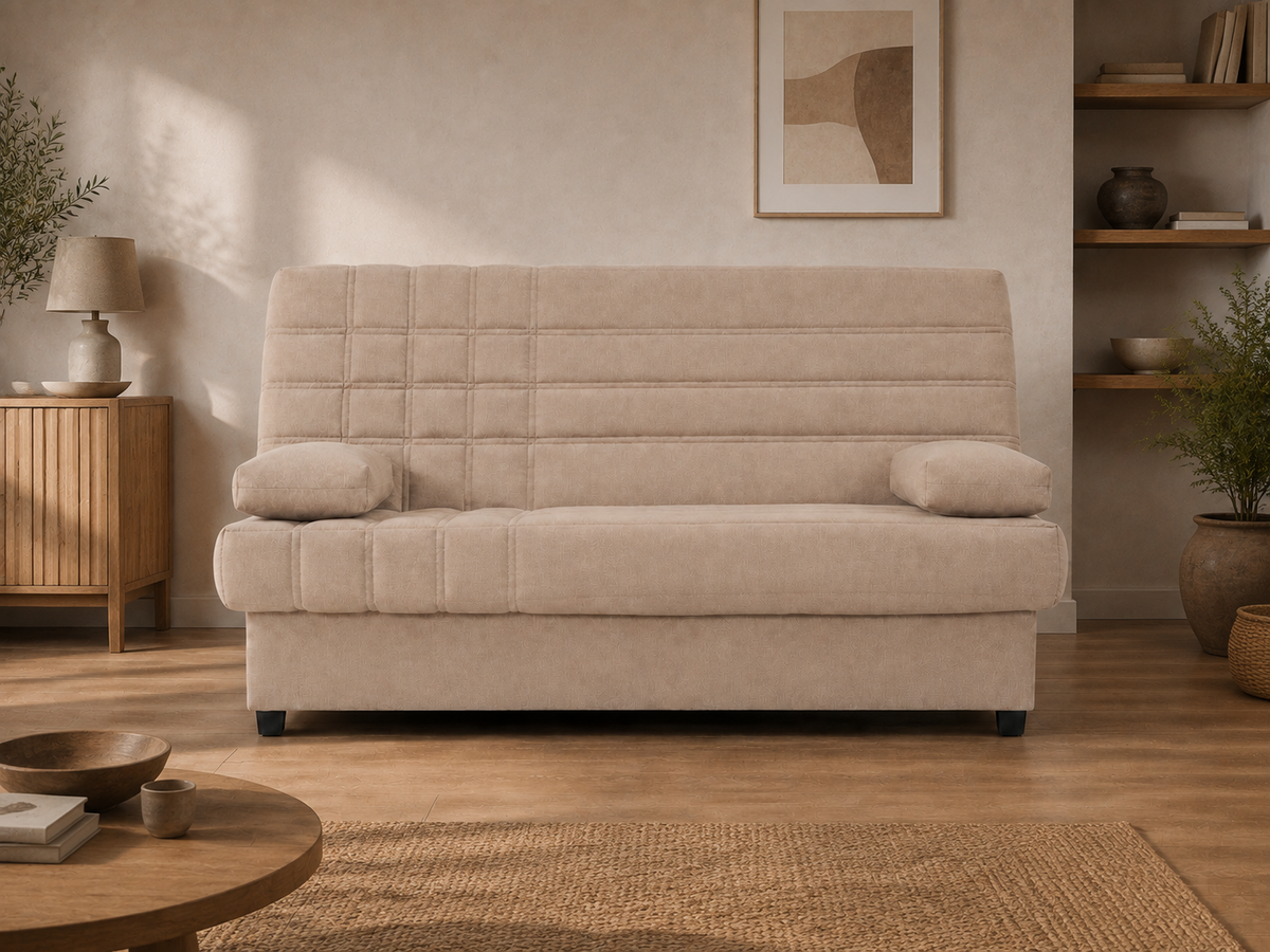 Sofá cama Romeo turrón - ambiente sin personas