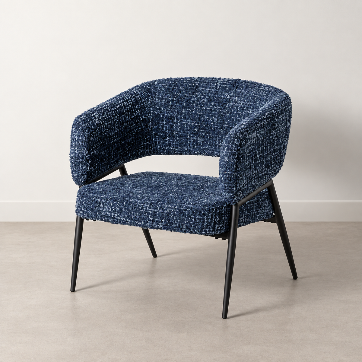 SILLÓN AZUL TEJIDO-METAL SALÓN 71 X 70 X 75 CM — VISTA 3/4