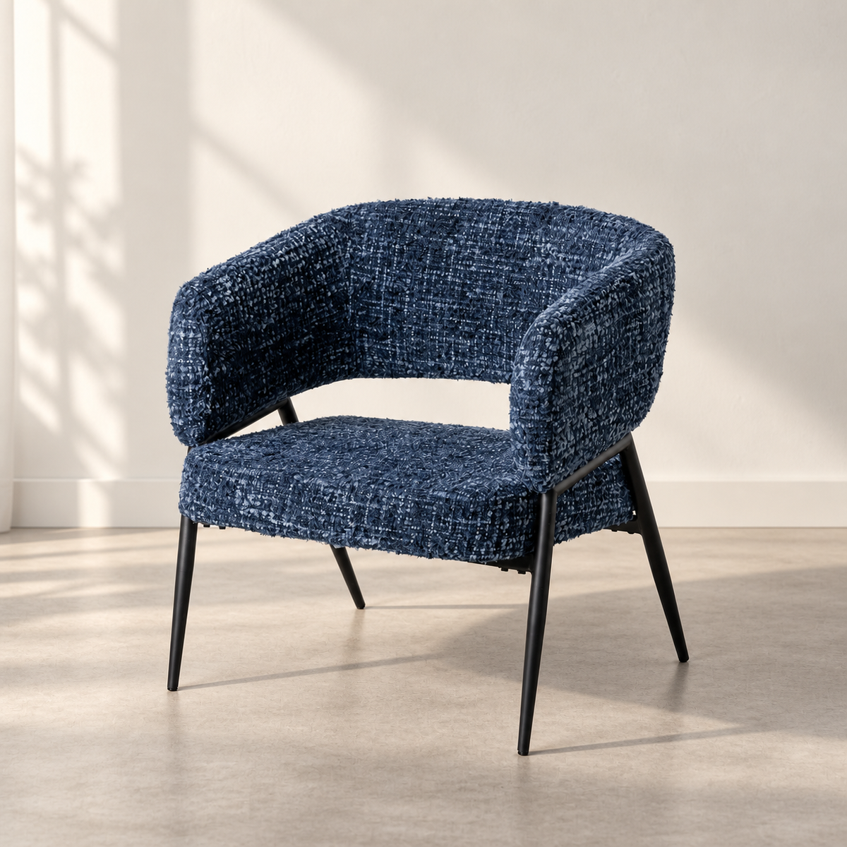 SILLÓN AZUL TEJIDO-METAL SALÓN 71 X 70 X 75 CM — AMBIENTE
