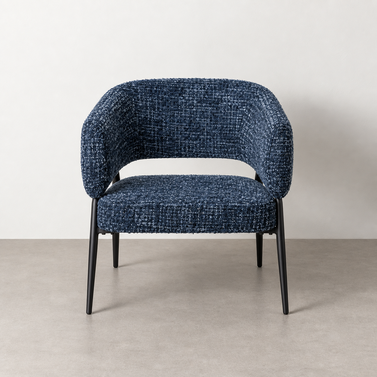 SILLÓN AZUL TEJIDO-METAL SALÓN 71 X 70 X 75 CM — VISTA FRONTAL