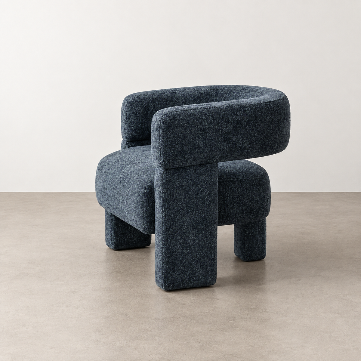 Sillón azul - vista lateral