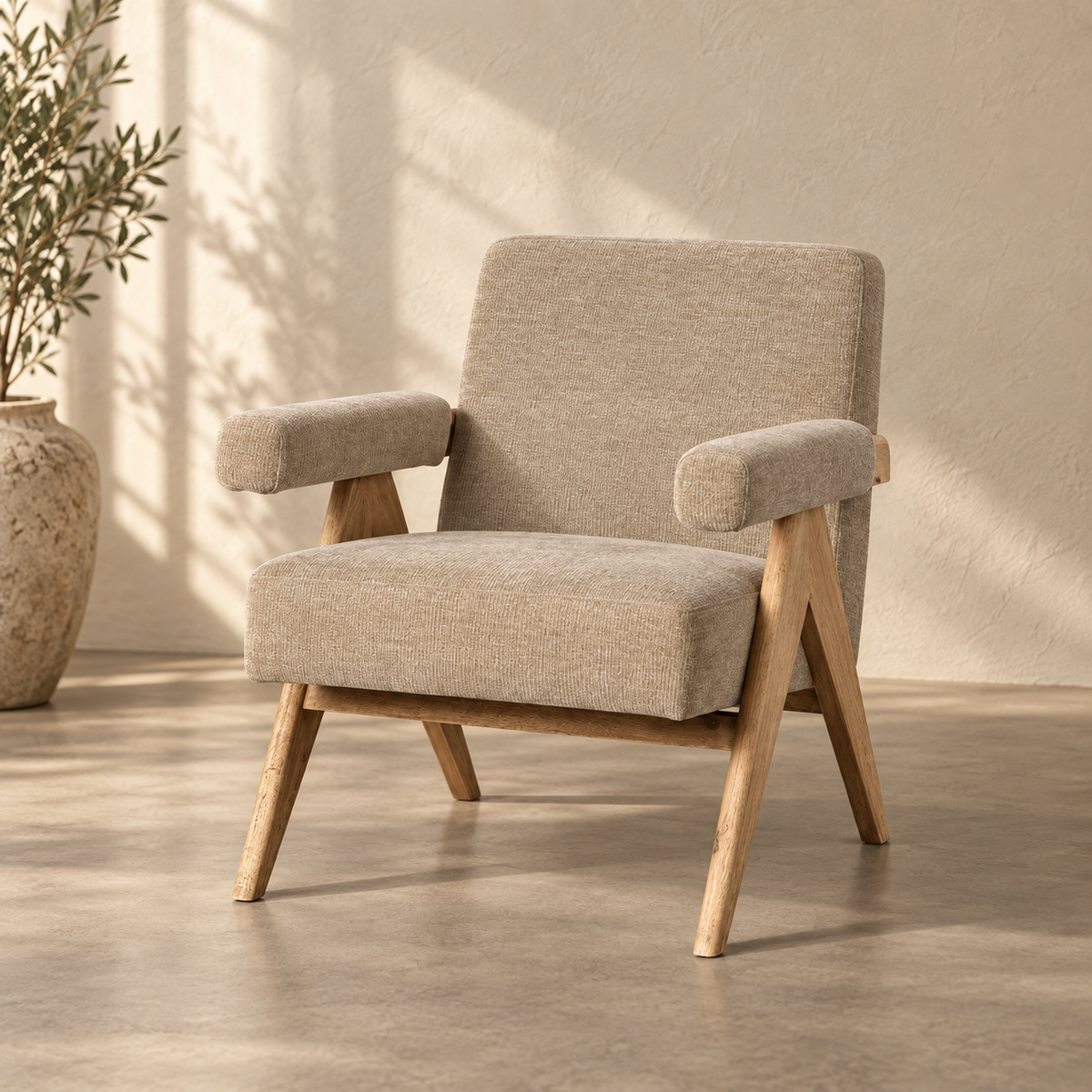 Sillón beige ambiente 613614