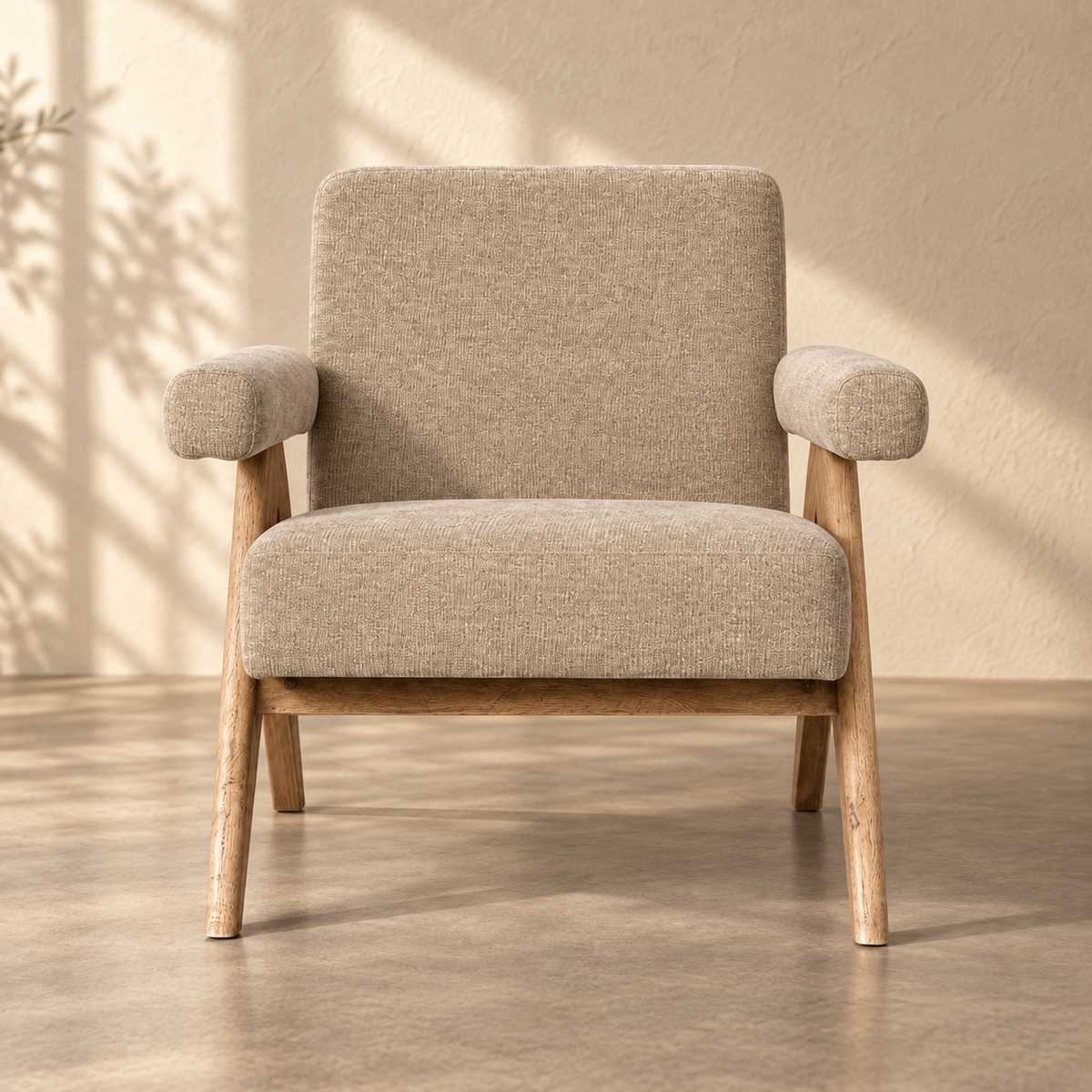 Sillón beige frontal 613614