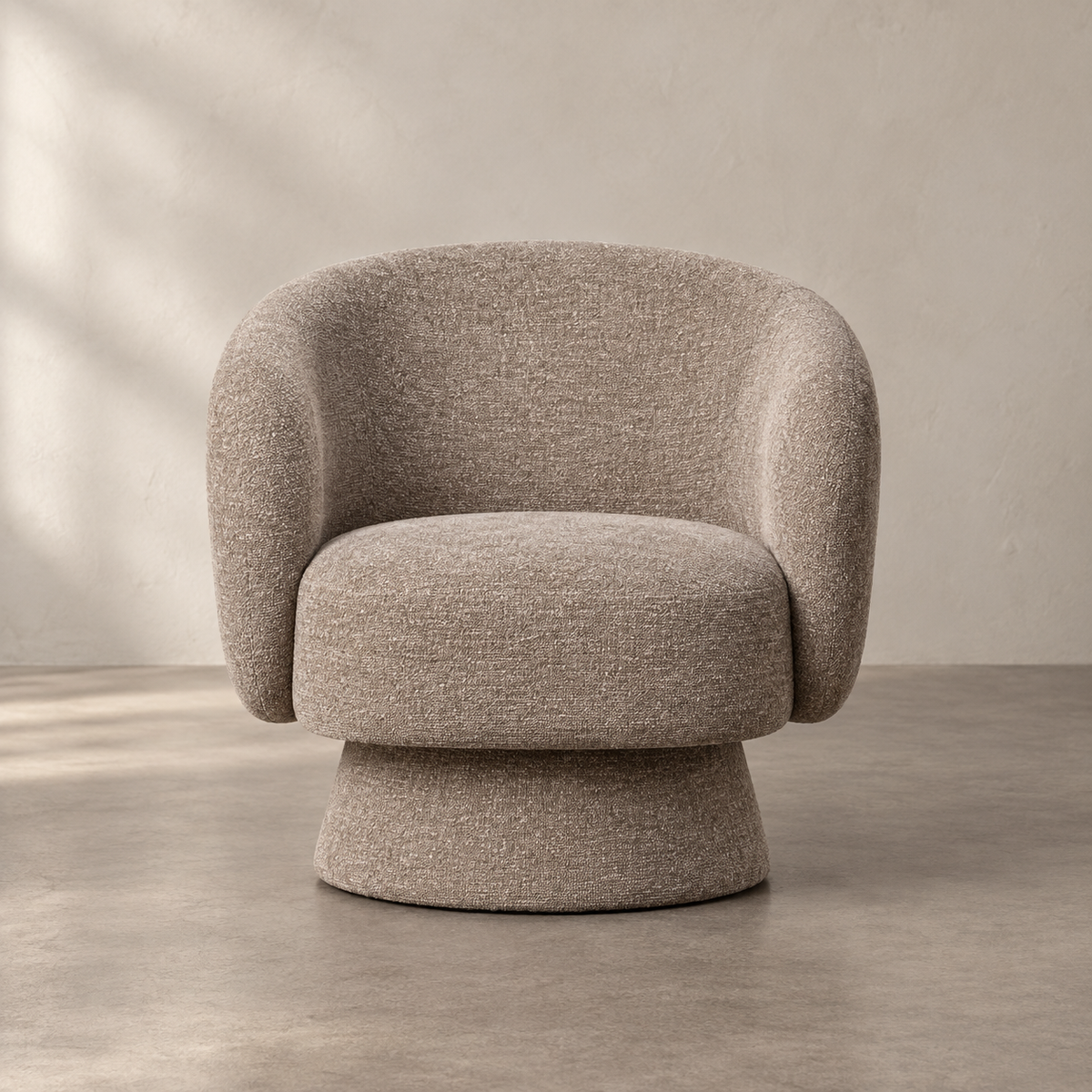 SILLÓN BEIGE TEJIDO SALÓN 78 X 79 X 77 CM — frontal