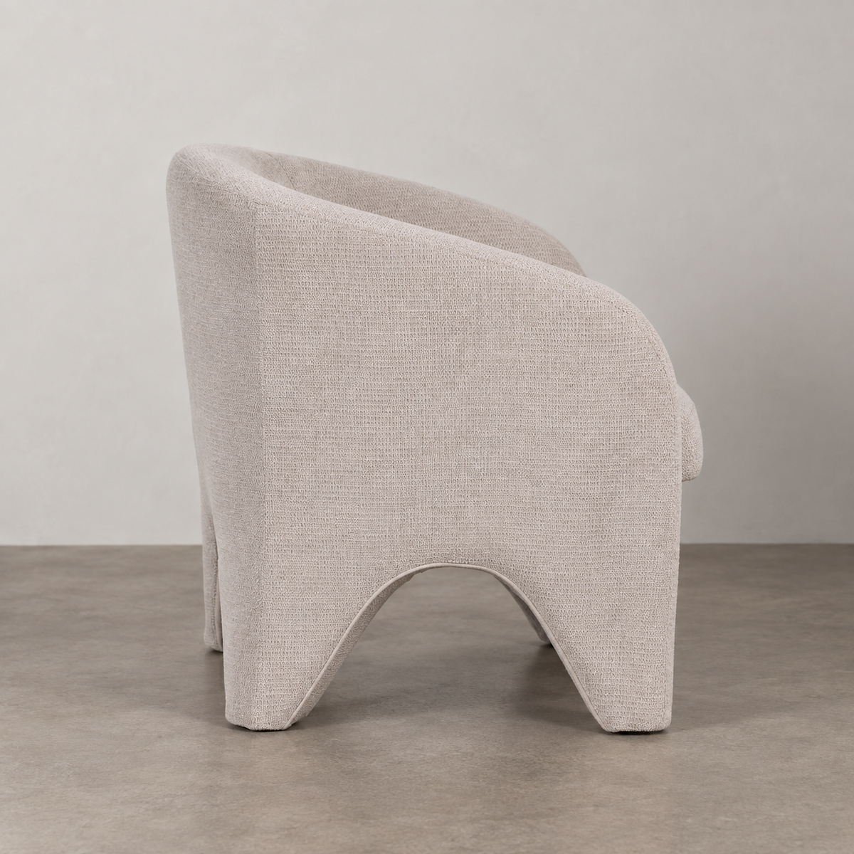 SILLÓN BEIGE TEJIDO SALÓN 74 X 73 X 75 CM — lateral