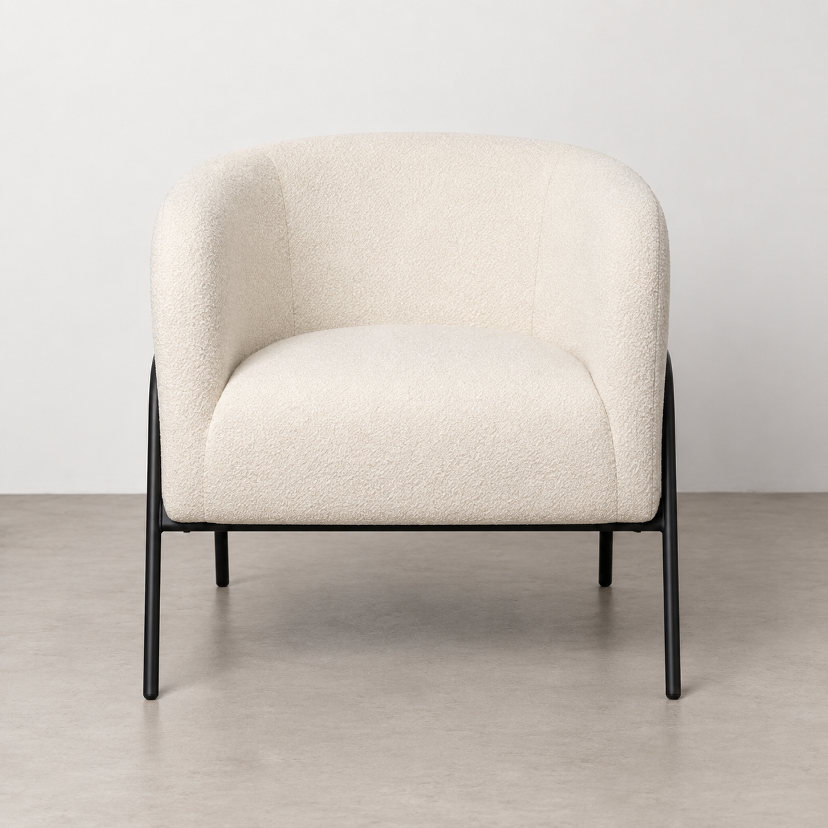 Sillón blanco metal — vista frontal
