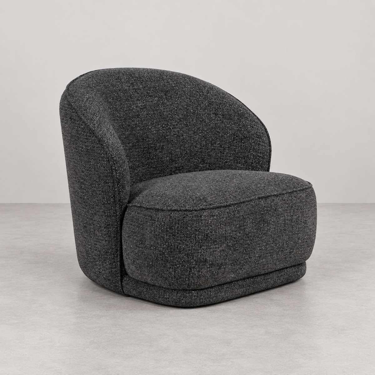 Sillón Bruma gris jaspeado — vista tres cuartos