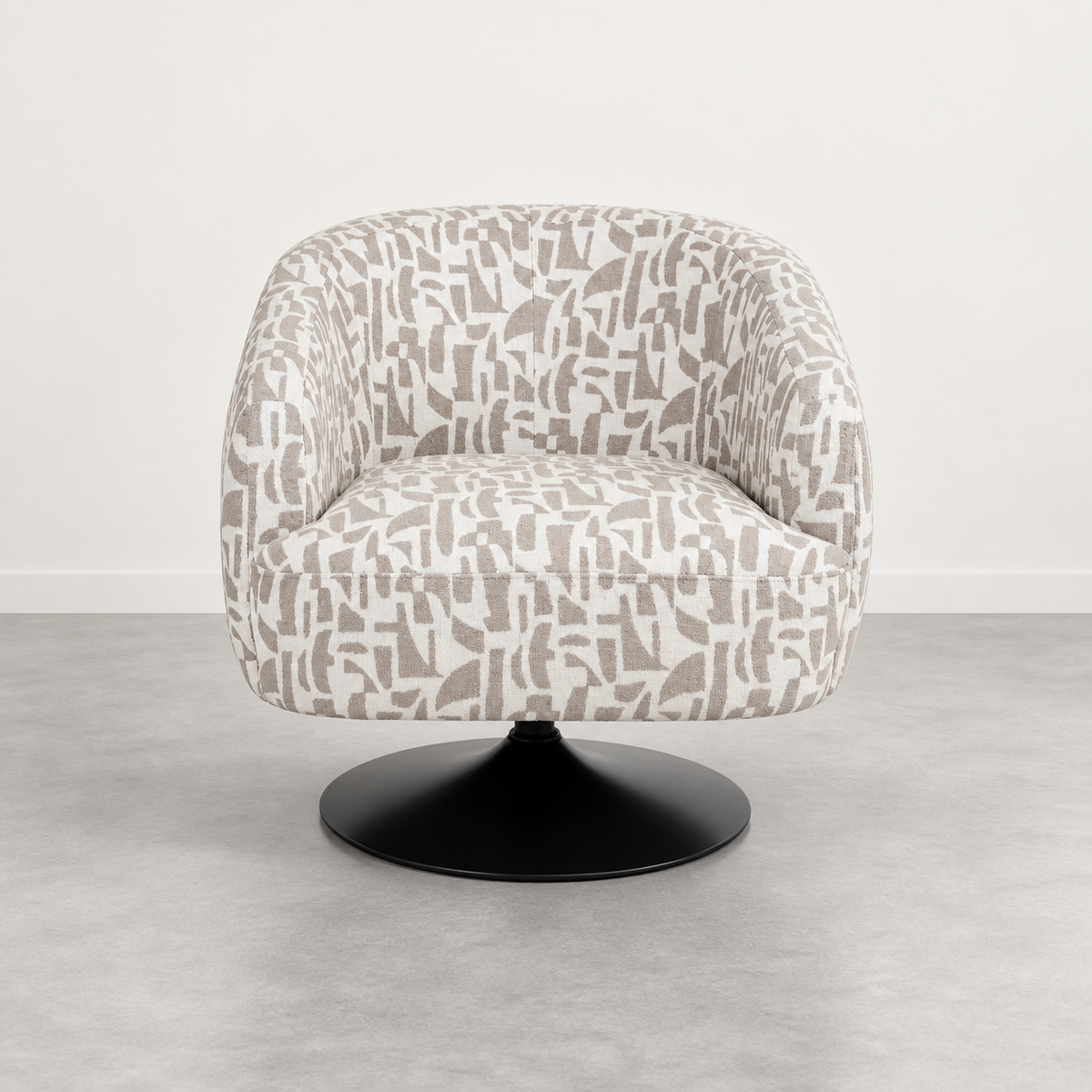 Sillón giratorio crema-beige - vista frontal