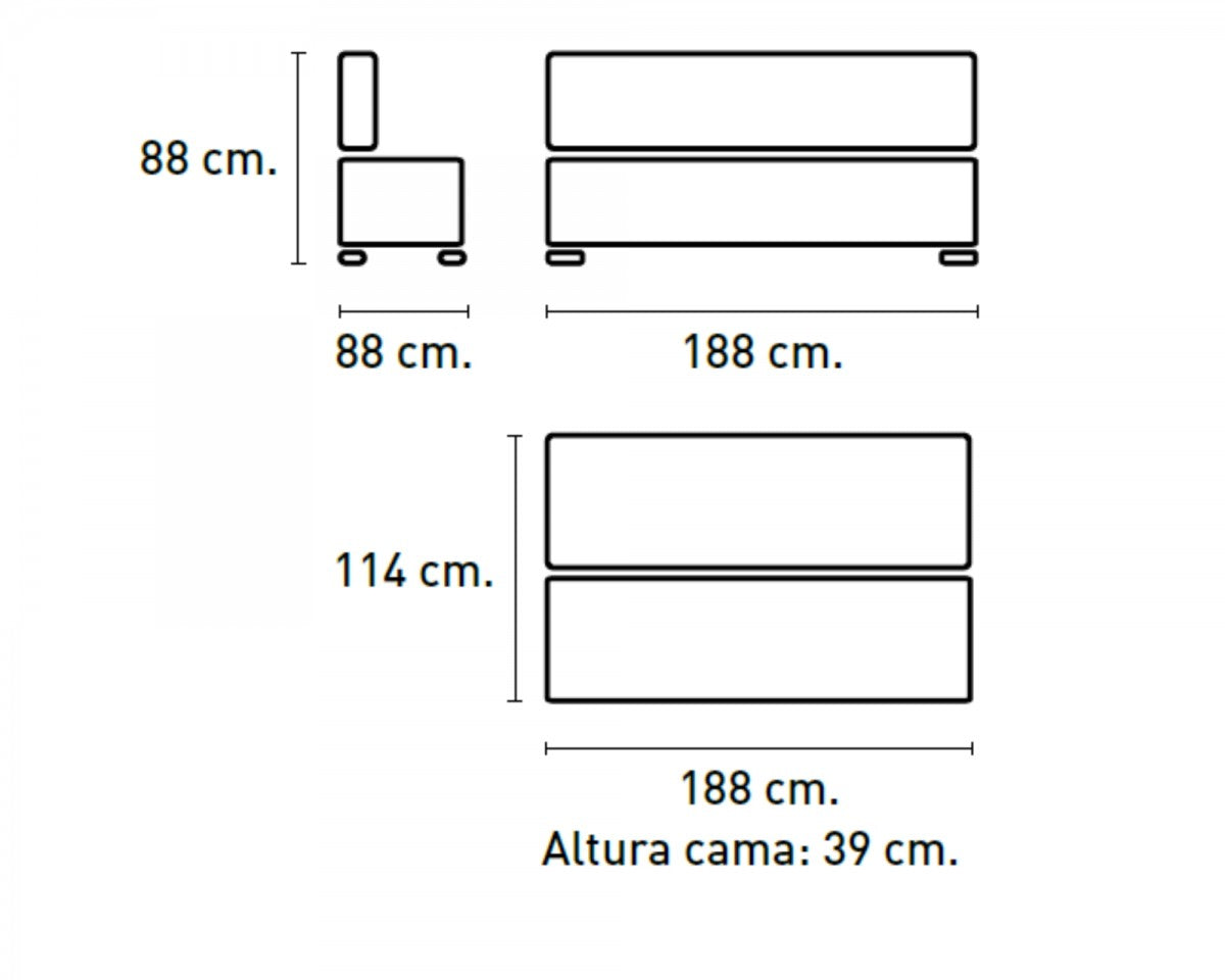 Sofá cama Unai