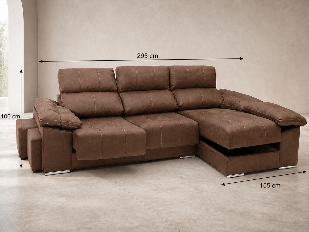 Guía de medidas de Sofá  Chaise Longue Toyota