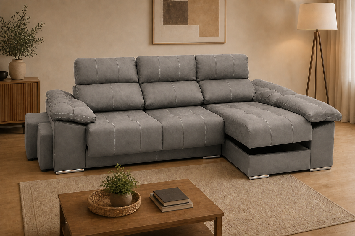 Chaise longue Toyota — vista 3/4 derecha — Magnol Cemento