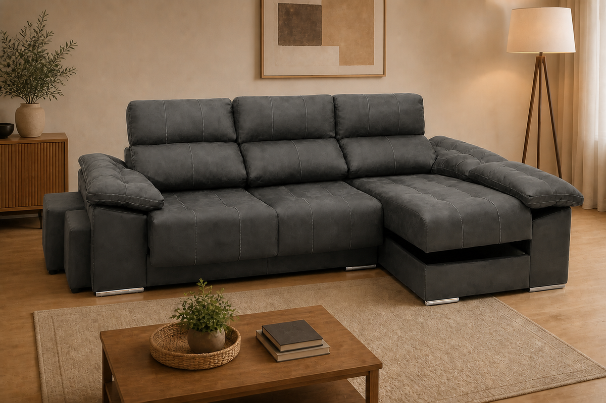 Chaise longue Toyota — vista 3/4 derecha — Magnol Plomo
